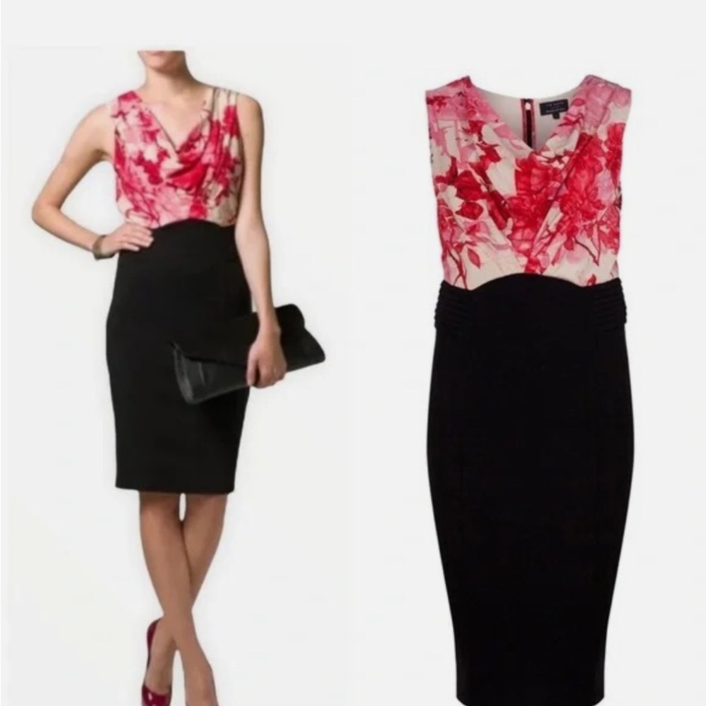 Ted Baker Floral Black Dress